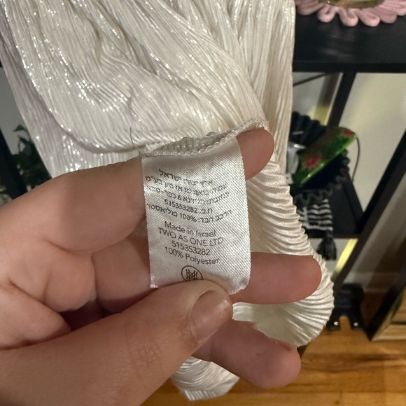 Sabina Musayev White shimmery Mini Dress size medium - Picture 5 of 9